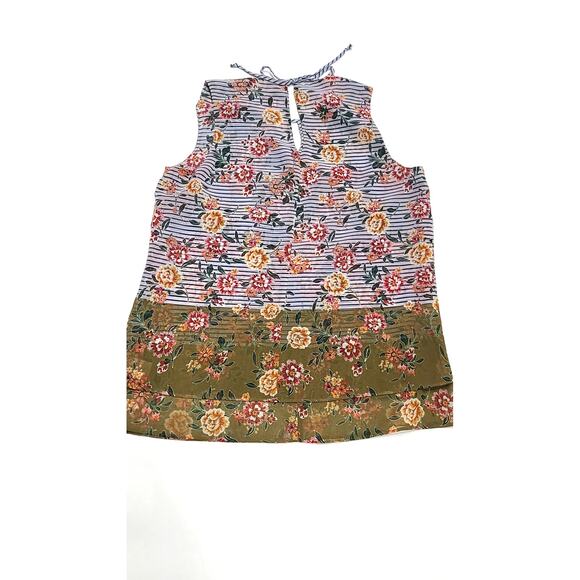 Cabi Penelope tiered abstract floral sheer blouse top women's XS - Picture 5 of 8